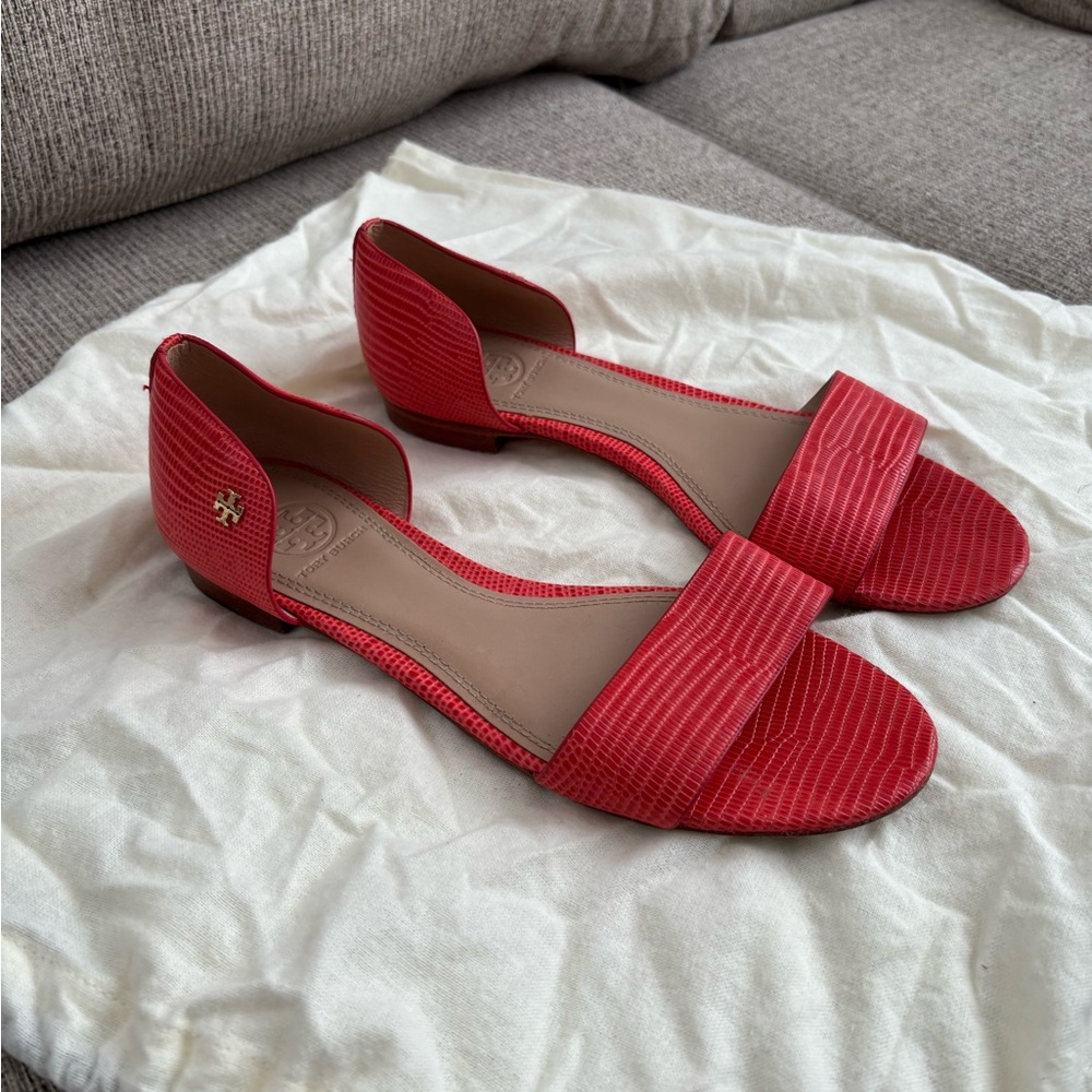 Tory Burch Open-Toe Flats